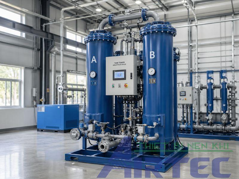 Ưu điểm của máy sấy khí hấp thụ 2 Ưu điểm của máy sấy khí hấp thụ