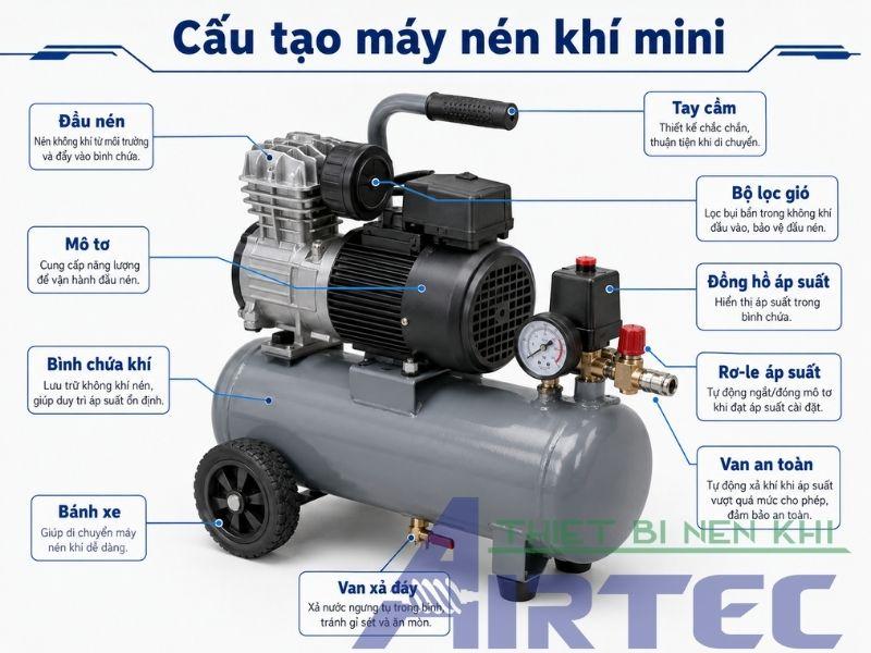Cấu Tạo Máy Nén Khí Mini