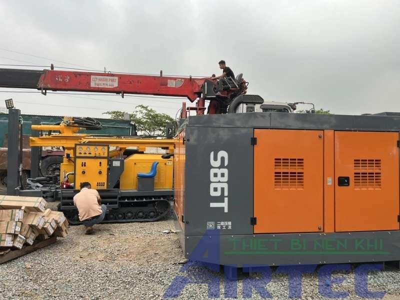 Máy nén khí chạy dầu diesel cho công trình và nhà xưởng 1 Máy nén khí chạy dầu diesel cho công trình và nhà xưởng