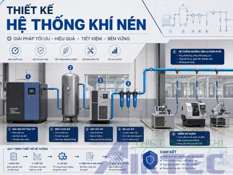thiết kế hệ thống khí nén