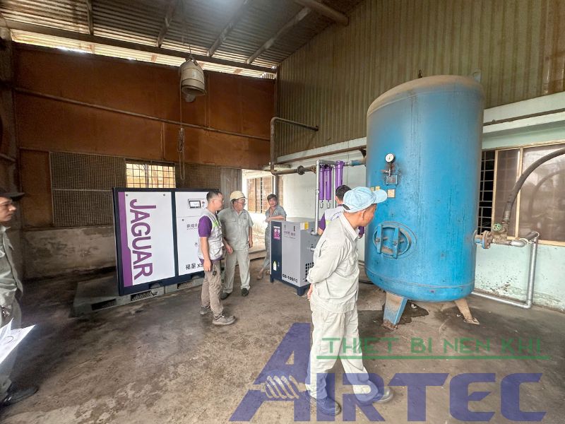 Lắp đặt máy nén khí trục vít Jaguar