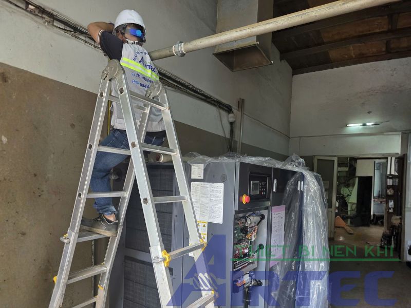 Sửa Máy Nén Khí Trục Vít Không Lên Áp 3 Sửa Máy Nén Khí Trục Vít Không Lên Áp